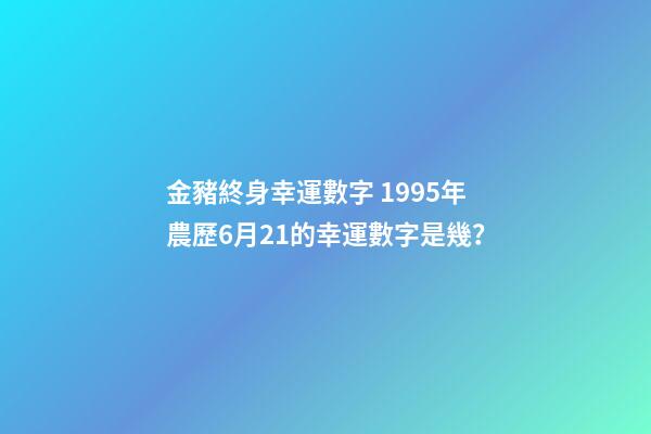 金豬終身幸運數字 1995年農歷6月21的幸運數字是幾？-第1張-觀點-玄機派